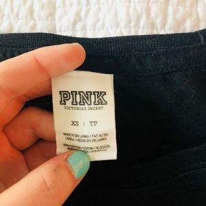 PINK Victoria's Secret Tops - VS PINK Black Short Sleeved Tee PINK Victoria's Secret Tops - VS PINK Black Short Sleeved Tee